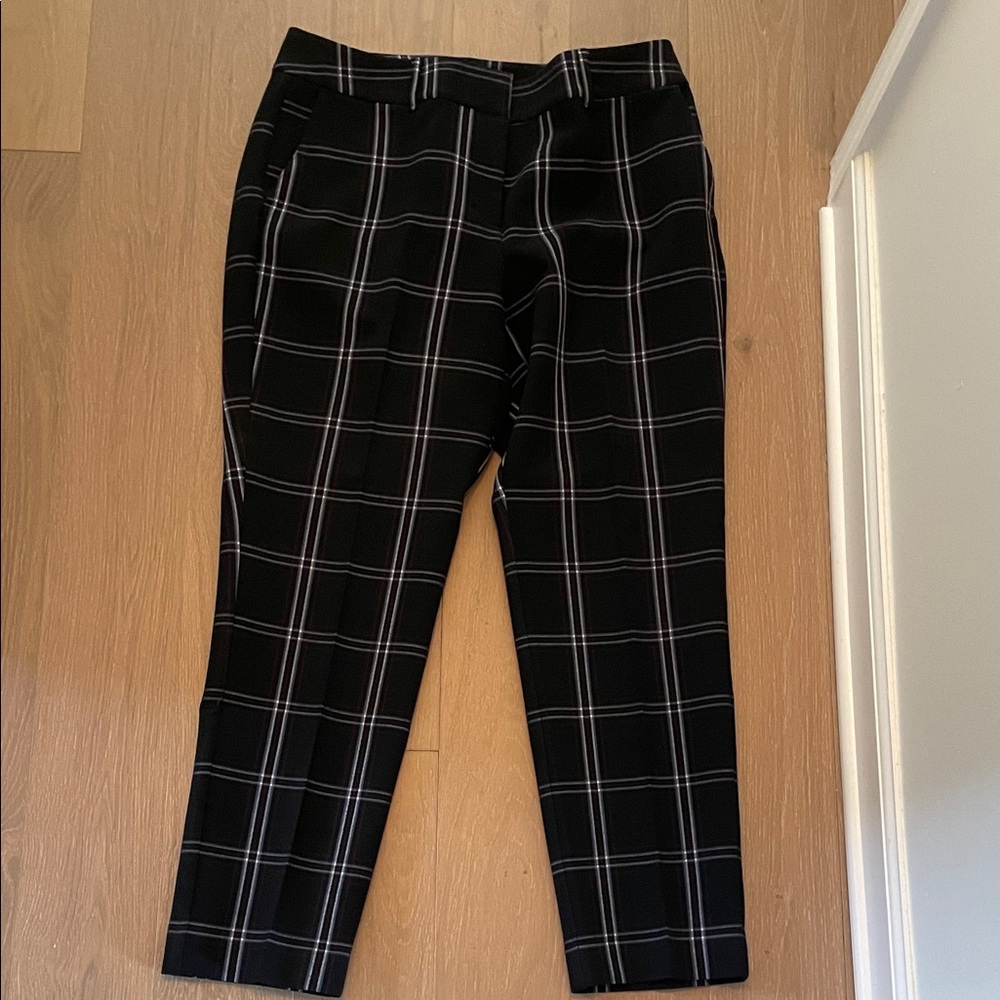Ann Taylor Factory Black and White Checkered Trousers